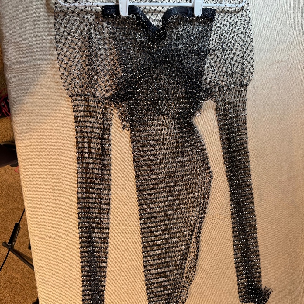 Rhinestone top and skirt for women - OS